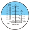 Refraktometr je optický přístroj na měření bodu tuhnutí kapaliny- do ostřikovačů, chladící soustavy a elektrolytu autobaterie. 