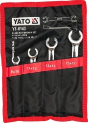 YT-0143 YATO Sada klíčů prstencových 4ks 8-17 mm polootevřené YT-0143 YATO