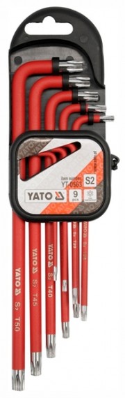 YT-0563 YATO Sada klíčů TORX s otvorem 9 ks delší YT-0563 YATO