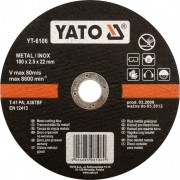 YT-6102 YATO Kotouč na řezání kovu INOX 115x2,5 YT-6102 YATO
